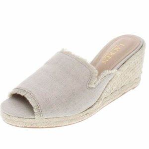 Open toes Lauren Ralph Lauren Cream color linen espadrille.